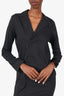 Helmut Lang Black Button Down Shirt Dress Size 2