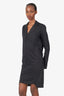 Helmut Lang Black Button Down Shirt Dress Size 2