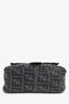 Fendi Grey Wool Zucca Mama Baguette Shoulder Bag