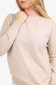 Brunello Cucinelli Beige Cashmere Beaded Net Sweater Size M