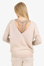 Brunello Cucinelli Beige Cashmere Beaded Net Sweater Size M