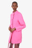 Prada Pink Wool Button Down Coat Size 40
