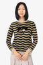 Fendi Black/Gold Metallic Embellished Monster Sweater Size 42 (As Is)