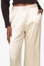 Rosetta Getty Beige Silk Pants Size 4