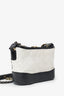 Pre-Loved Chanel™ 2016-2017 Black/White Lambskin Leather Small Gabrielle Bag