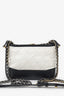 Pre-Loved Chanel™ 2016-2017 Black/White Lambskin Leather Small Gabrielle Bag