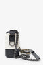 Pre-Loved Chanel™ 2016-2017 Black/White Lambskin Leather Small Gabrielle Bag