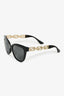 Versace Black/Gold Acrylic Logo 'Grecca Strass' Sunglasses