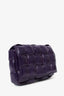 Bottega Veneta Dark Purple Shiny Leather Padded Cassette Crossbody Bag