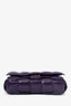 Bottega Veneta Dark Purple Shiny Leather Padded Cassette Crossbody Bag