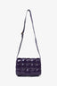 Bottega Veneta Dark Purple Shiny Leather Padded Cassette Crossbody Bag