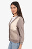 Phillip Lim Taupe/Cream Ribbon Detail Cardigan Size M