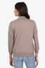 Phillip Lim Taupe/Cream Ribbon Detail Cardigan Size M
