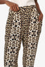 A.L.C. Leopard Print Silk Slim Leg Pants size 8