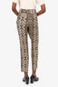 A.L.C. Leopard Print Silk Slim Leg Pants size 8