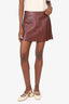T.Alexander Wang Burgundy Leather Mini Skirt Size M