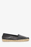 Saint Laurent Black Leather Studded Espadrilles Size 36.5