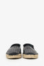 Saint Laurent Black Leather Studded Espadrilles Size 36.5