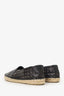 Saint Laurent Black Leather Studded Espadrilles Size 36.5