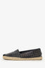 Saint Laurent Black Leather Studded Espadrilles Size 36.5