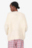 Amiri White Mohair Chunky Knit Cardigan size XS