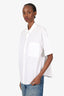 Citizens of Humanity White Button Down Short Sleeve Blouse size S