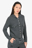 Pre-Loved Chanel™ Grey Cashmere Button Up Sailor Cardigan Size 38