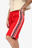 Gucci Red Knit GG Side Stripe Long Shorts Size 12 Kids