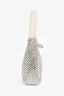 Prada White Satin Crystal Re-Edition Mini Shoulder Bag