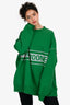 We11done Green Cotton Oversized Logo Crewneck Size OS