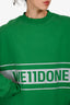 We11done Green Cotton Oversized Logo Crewneck Size OS