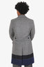 Raf Simons Grey/Blue/Black Wool Coat With Brooch Size 48 Mens