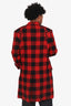 Dries Van Noten Red/Black Wool Checked Coat Size 46 Mens