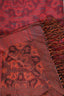 Dries Van Noten Red Floral Print Fringe Knit Scarf