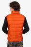 Gucci Orange GG Pattern Padded Down Gilet Size 50 Mens