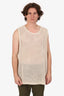 Stussy Cream Crochet O’dyed Mesh Tank Top Size XL Mens