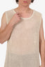 Stussy Cream Crochet O’dyed Mesh Tank Top Size XL Mens