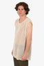 Stussy Cream Crochet O’dyed Mesh Tank Top Size XL Mens