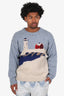 Bode Blue Wool Lighthouse Crew Knit Sweater Size L/XL Mens