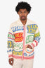 Supreme x Hysteric Glamour Cream/Multicolour Logos Zip Up Sweater Size M Mens