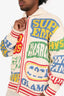 Supreme x Hysteric Glamour Cream/Multicolour Logos Zip Up Sweater Size M Mens