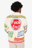 Supreme x Hysteric Glamour Cream/Multicolour Logos Zip Up Sweater Size M Mens