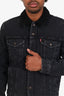 Supreme X Levi's 2016 Black Denim Bleached Sherpa Trucker Jacket Size M Mens