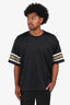 Stussy FW23 Black Surfman Mesh Football Jersey Top Size L Mens