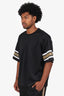 Stussy FW23 Black Surfman Mesh Football Jersey Top Size L Mens