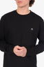 Marine Serre Black Moon Logo Embroidered L/S T-Shirt Size L Mens