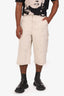Our Legacy Beige Joiner Capri Cut Denim Shorts Size 46 Mens