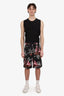 Prada Spring 2014 Black Hawaiian Hula Girl Print Shorts Size 46 Mens