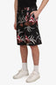 Prada Spring 2014 Black Hawaiian Hula Girl Print Shorts Size 46 Mens