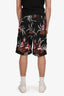 Prada Spring 2014 Black Hawaiian Hula Girl Print Shorts Size 46 Mens